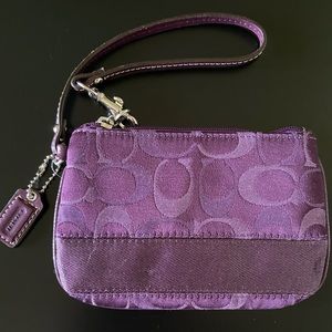 Coach Purple Wristlet NWOT